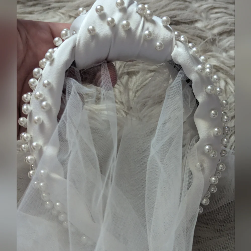 NWT Lele Sadoughi Ivory Veil Headband